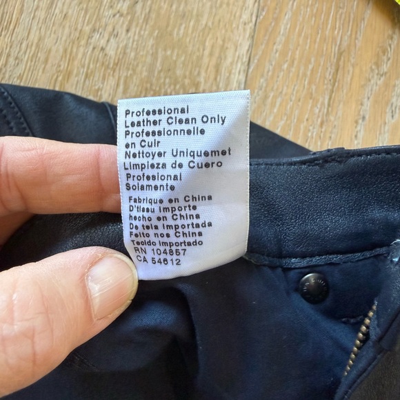 AG Adriano Goldschmied Blue Super Skinny Real Leather Leggings - Picture 9 of 11